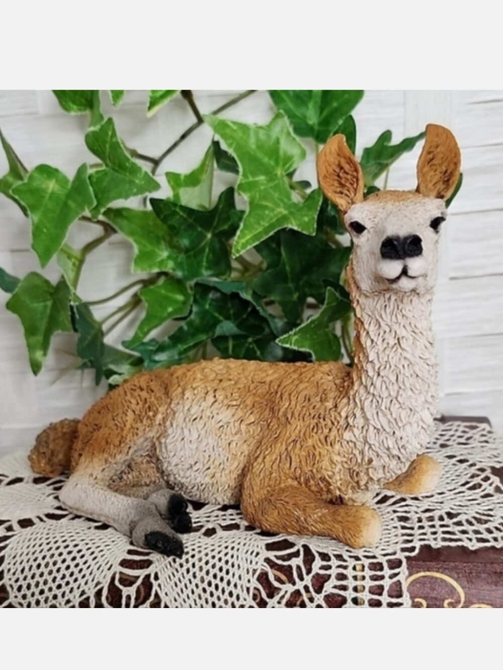👉*VINTAGE ORIGINAL* LIFE-LIKE CASTAGNA LLAMA FIGURINE ~MADE IN ITALY 1988